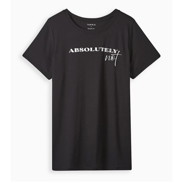 torrid Tops - TORRID NWT EVERYDAY TEE - SIGNATURE JERSEY ABSOLUTELY BLACK